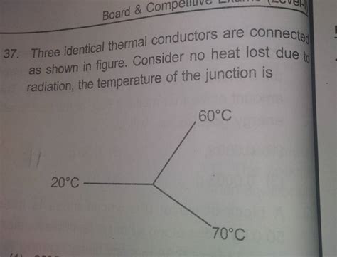 37 Three Identical Thermal Conductors Are Connected As Shown In Figure