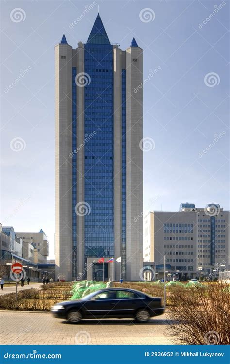 Headquarters of Gazprom stock photo. Image of crane, architecture - 2936952