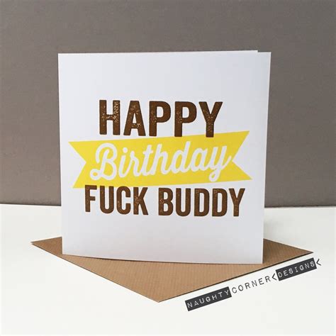 Rude Birthday Card Fuck Buddy Friend With Benefits Birthday Etsy