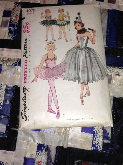 1940s Vintage Girls Ballet Costume Pattern Simplicity 4070 Etsy