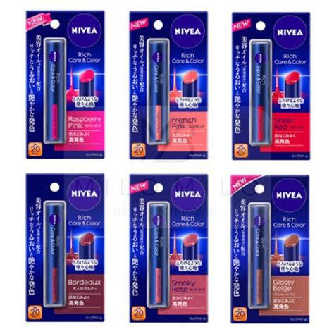 Jual Nivea Rich Care Color Lip Cream Original Japan Shopee Indonesia