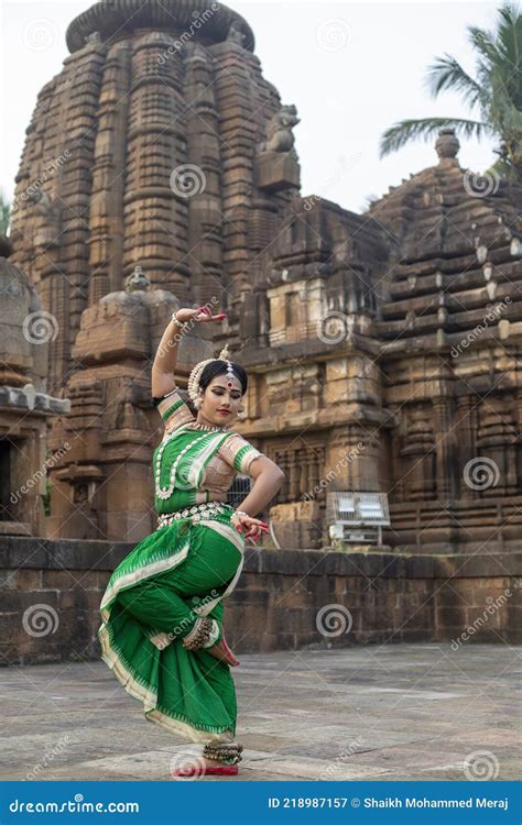 Beautiful Indian Girl Dancer Of Indian Classical Dance Odissi Posing In