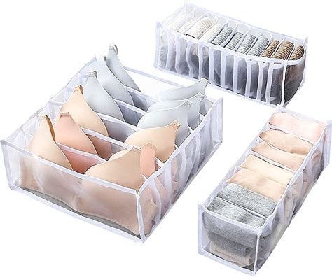 Pcs Underwear Storage Boxes Foldable Drawer Organizer Drawer