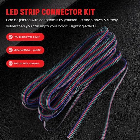 16 4 Fuß 5 M 4 Poliges Rgb Led Streifen Verlängerungs Kabel Led