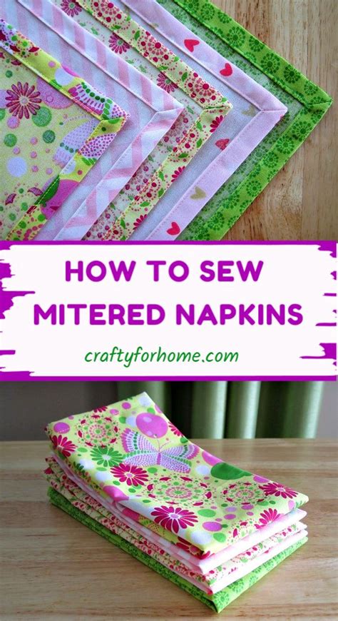 Sew Easy Handmade Mitered Corner Napkins Artofit