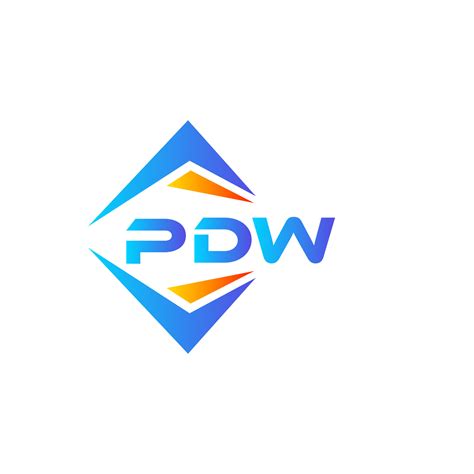 Pdw Abstract Technology Logo Design On White Background Pdw Creative