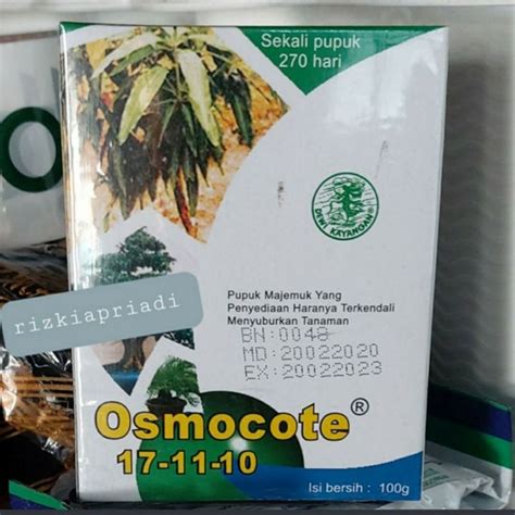 Pupuk Daun Osmocote 17 11 10 Dekastar 100 Original Lazada Indonesia