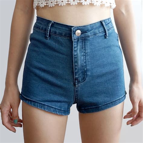 Summer High Waist Denim Shorts 3 Colors Megoosta Fashion Free