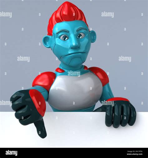 Red Robot 3d Illustration Stock Photo Alamy