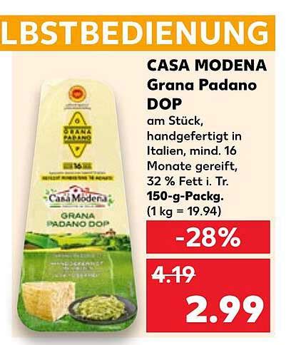 Casa Modena Grana Padano DOP Angebot Bei Kaufland