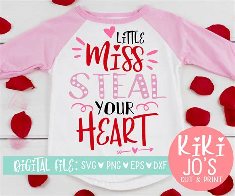 Little Miss Steal Your Heart Svg Valentine S Svg Etsy