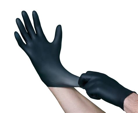 A16a3 Black 55 Mil Nitrile Exam Disposable Gloves