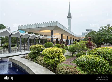 The Exterior Of The Masjid Negara National Mosque In Kuala Lumpur