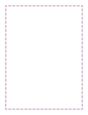 Printable Pink Medium Dashed Line Page Border