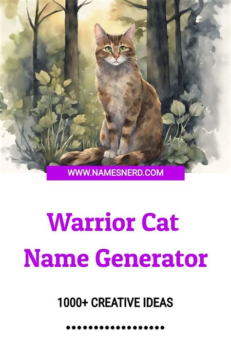 Warrior Cat Name Generator 1000 Creative Ideas In 2024 Warrior