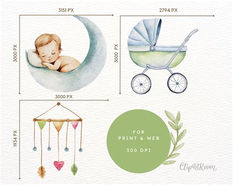 Oh Baby Shower Watercolor Clipart Newborn Png Newborn Clipart - Etsy