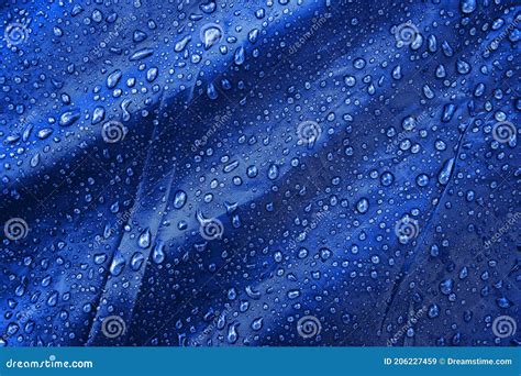 Water Drops On The Fabric Stock Image Image Of Jacket 206227459