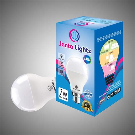 Janta Lights Round 7W LED Bulb Base Type B22 At 49 20 Piece In New