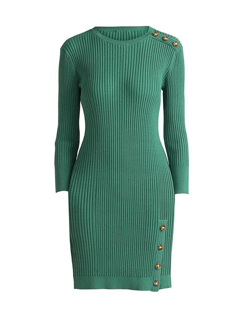 Shoshanna Maya Compact Knit Mini Dress In Green Lyst