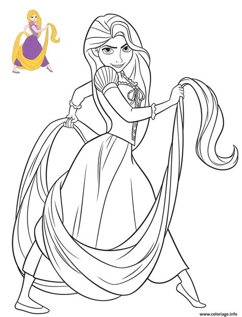 Coloriage Princesse Disney Raiponce JeColorie