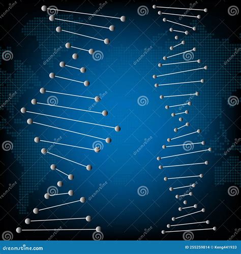 DNA Structure Chromosomes Concept Vector Education For Chemistry