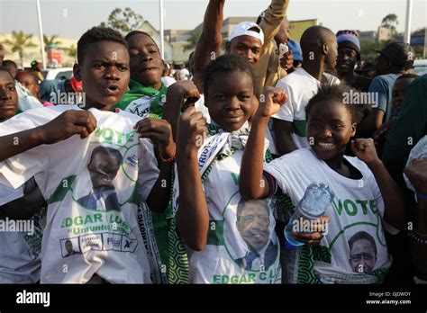 Lusaka Zambia 15th Aug 2016 Supporters Of Zambias Ruling Patriotic