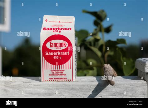 A Box Of Tancook Sauerkraut Stock Photo Alamy