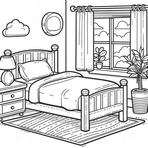 Coloriage Chambre à imprimer sur ColoriageEnfant