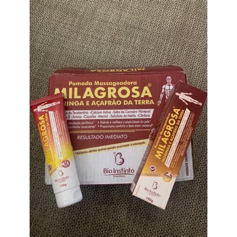 Kit 12 Unidades Pomada Massageadora Milagrosa Bio Instinto 150g