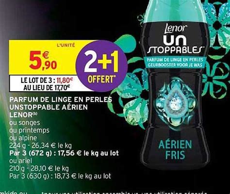 Promo Parfum De Linge En Perles Unstoppable A Rien Lenor Chez