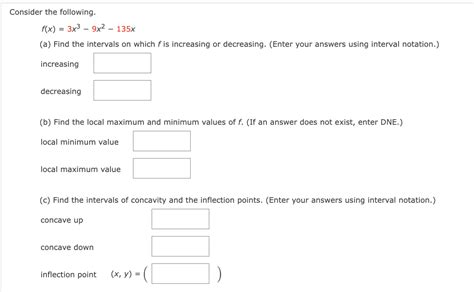 Solved Consider The Followingfx3x3 9x2 135xa ﻿find The