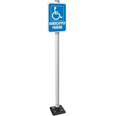 Handicap Parking Sign Stanchion System Traffic Parking Sign Posts