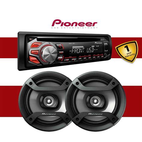 Jual Pioneer Paket Headunit Single Din CD USB AUX Plus Speaker Pintu