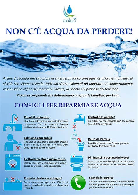 Carenza Idrica Parte La Campagna Aato Contro Lo Spreco Dellacqua