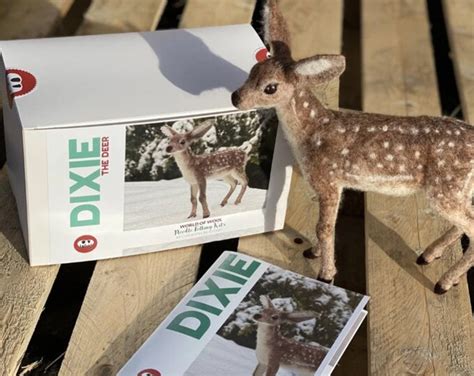 Needle Felting Kit Dixie The Deer From World Of Wool Needle Felted Deer