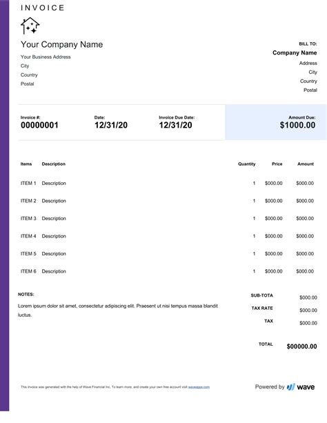 Free Printable Cleaning Invoice Templates Word Excel