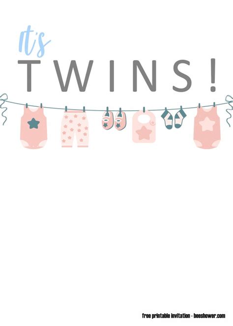 FREE Twin Baby Shower Invitations | Dolanpedia