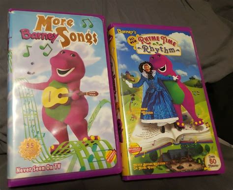 2 Barney Vhs Tapes More Barney Songs And Rhyme Grelly Usa