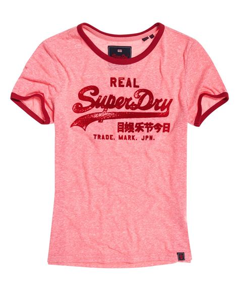 Superdry Vintage Logo Retro Ringer T Shirt For Womens