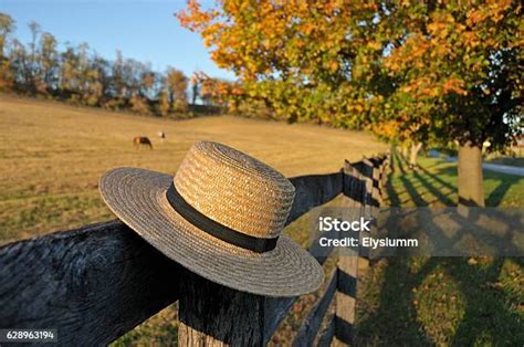 Amish Straw Hat In Pennsylvania Fall Stock Photo Download Image Now