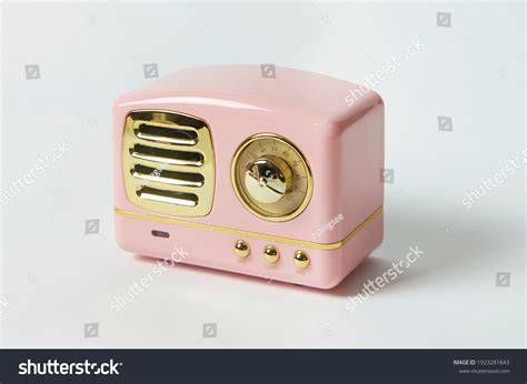 Cute Pink Vintage Design Radio Bluetooth Stock Photo 1923281843 ...