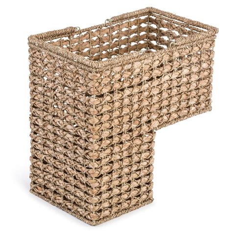 Trademark Innovations Braided Rope Storage Stair Basket With Handles