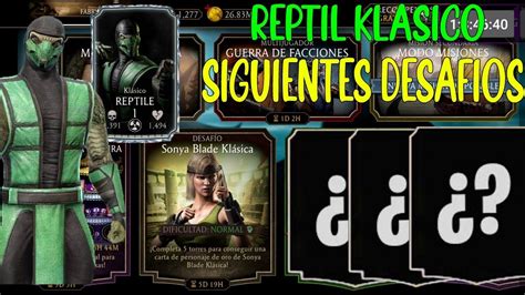 Siguientes Desafios Y Reptil Klasico Su Evento Filtrado Mortal Kombat