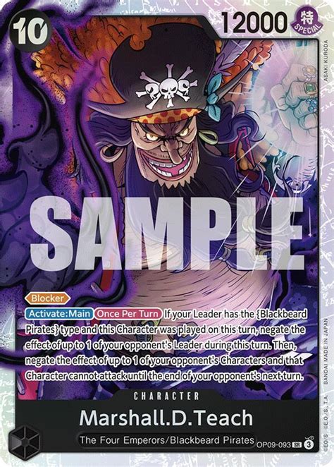 Marshall D Teach 093 Emperors In The New World One Piece Card Game