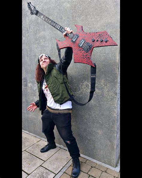 Eddie Munson Cosplay From Episode 9 Of Stranger Things With The Guitar I Made From Foam R Cosplay