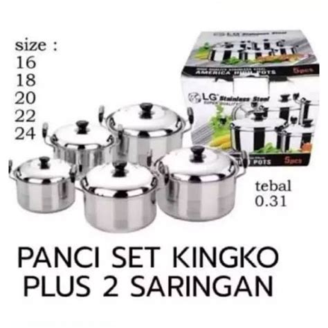 Jual Panci Set Kingko Panci Set Steamer Set Isi Panci Shopee