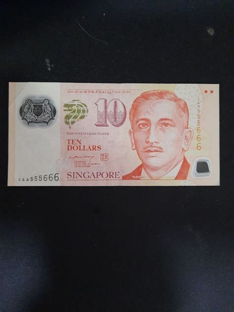 Sg 10 Dollars Note With Nice Number Hobbies And Toys Memorabilia And Collectibles Currency On