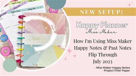 New Setup Craft Project Notebook Happy Planner Miss Maker 2023