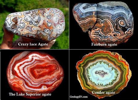 Types of Agate With Photos – Geology In | Agate, Minerals, Crystals and ...