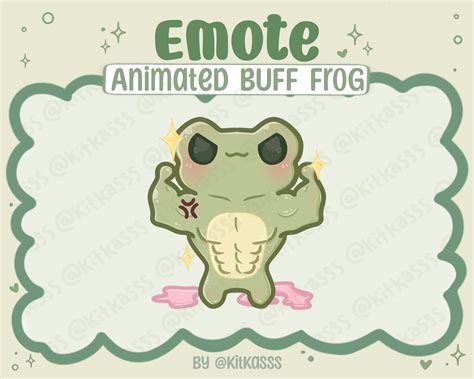 Frog Animated Twitch Emote Buff Frog Emote Twitch Youtube Discord